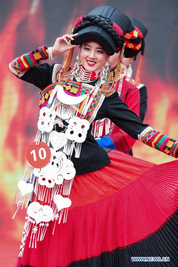 Beauty pageant of Yi ethnic group held in SW China's Sichuan